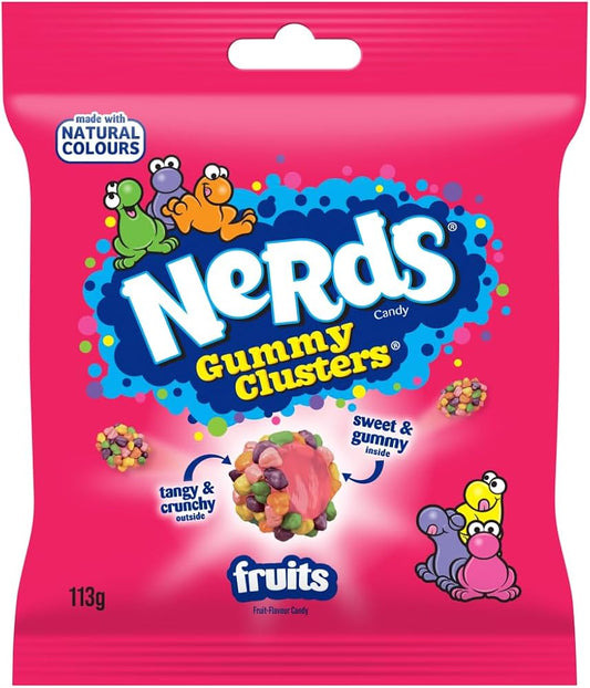 Nerds Gummy Clusters Fruits 113g – bunte fruchtige Nerds Candy Clusters Beutel