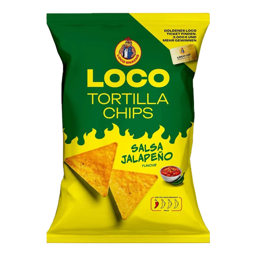 Loco Tortilla Chips Salsa Jalapeno (12x100g)