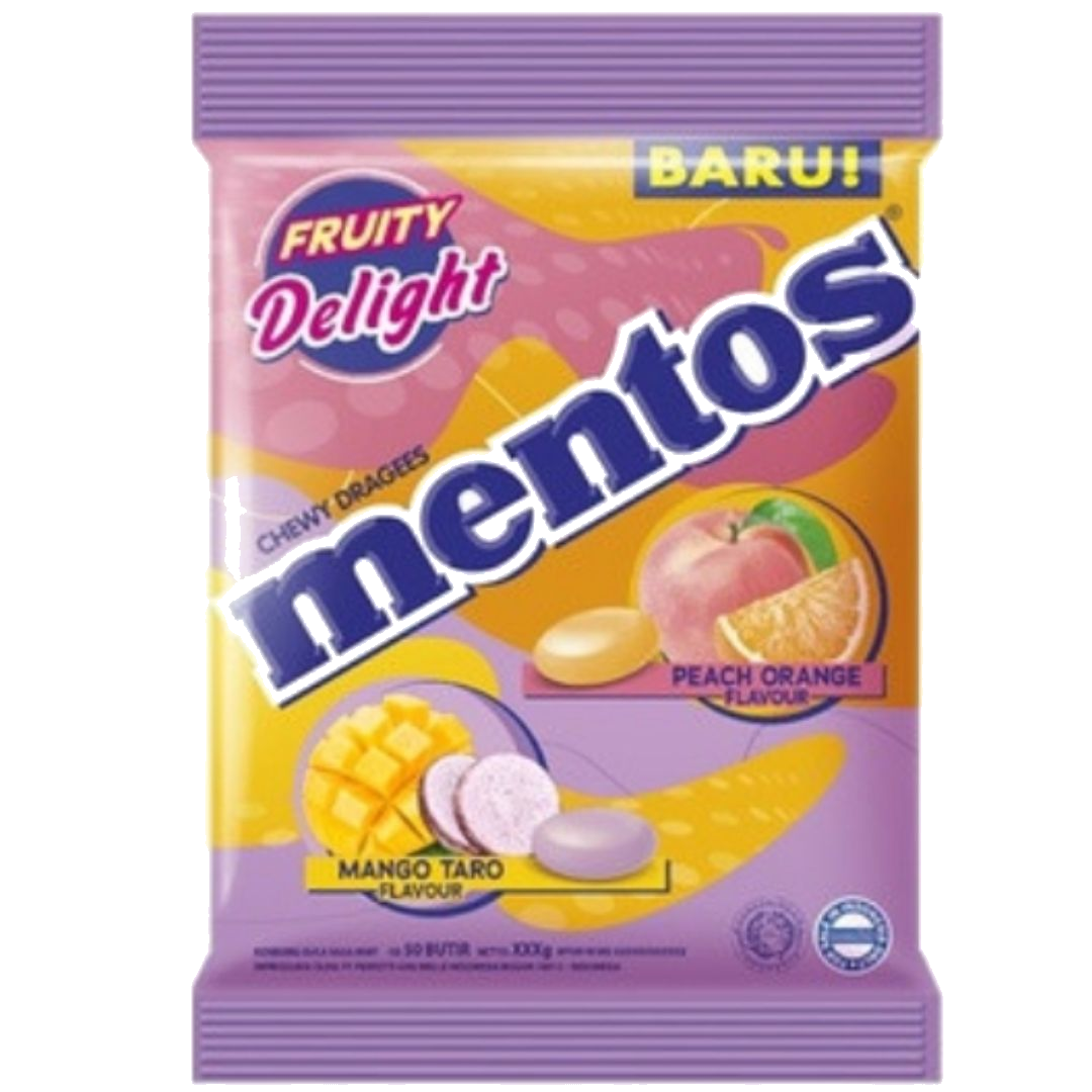 Mentos Fruity Delight Peach-Orange Asia (40x121,5g)
