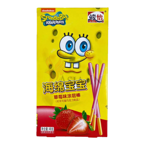 Spongebob Coated Stick Stawberry (36x48g)